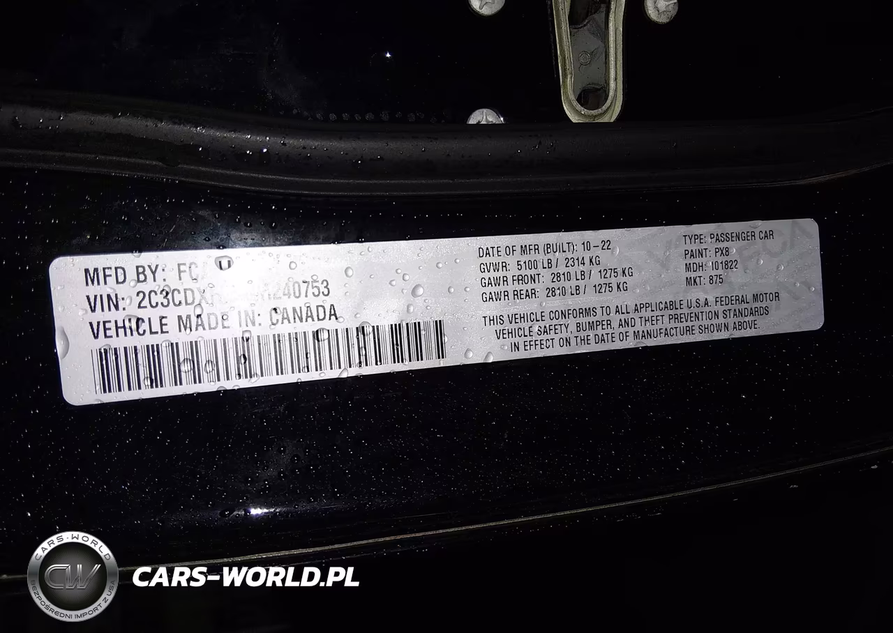 2022 Dodge Charger Gt Rwd VIN:2C3CDXHG4NH240753 - 9