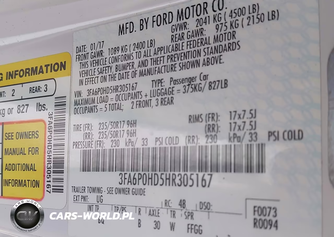2017 Ford Fusion Se VIN:3FA6P0HD5HR305167 - 9