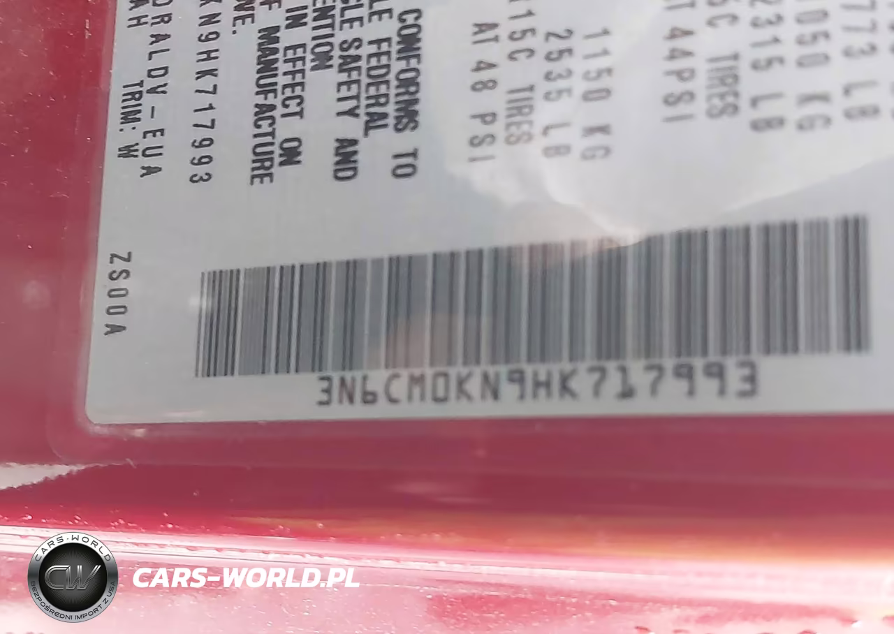 2017 Nissan Nv200 S VIN:3N6CM0KN9HK717993 - 9