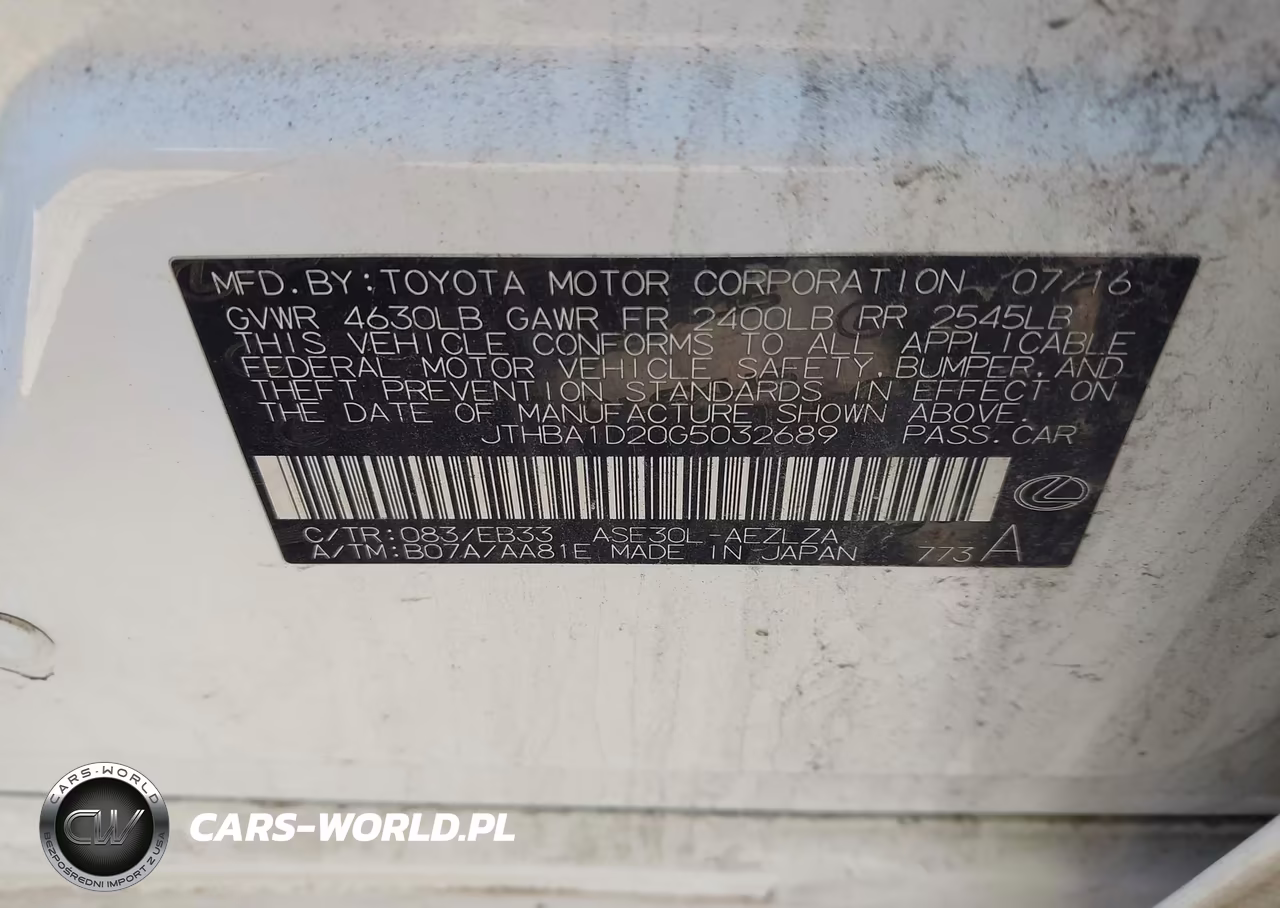 2016 Lexus Is 200T VIN:JTHBA1D20G5032689 - 9