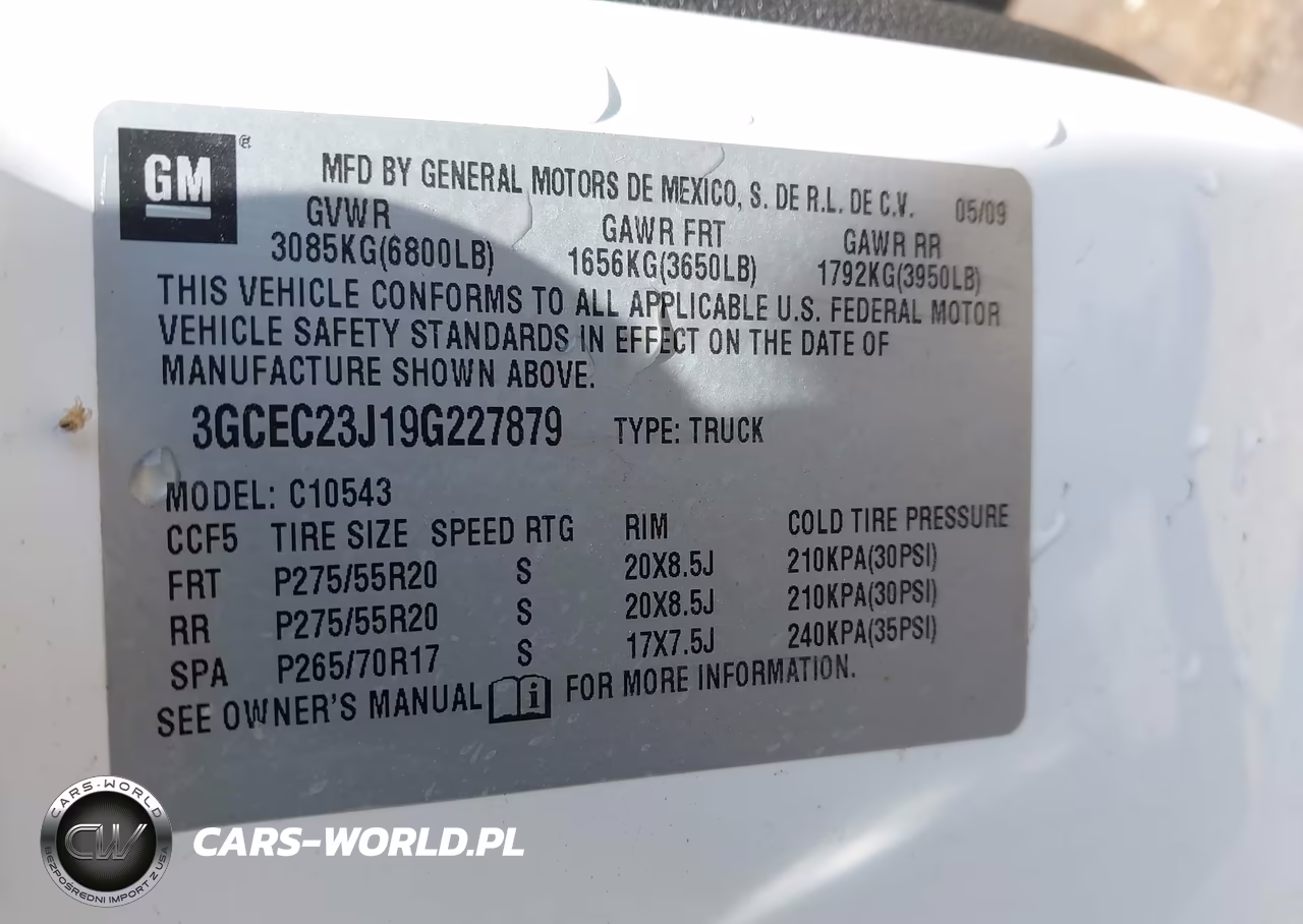 2009 Chevrolet Silverado 1500 Lt VIN:3GCEC23J19G227879 - 9