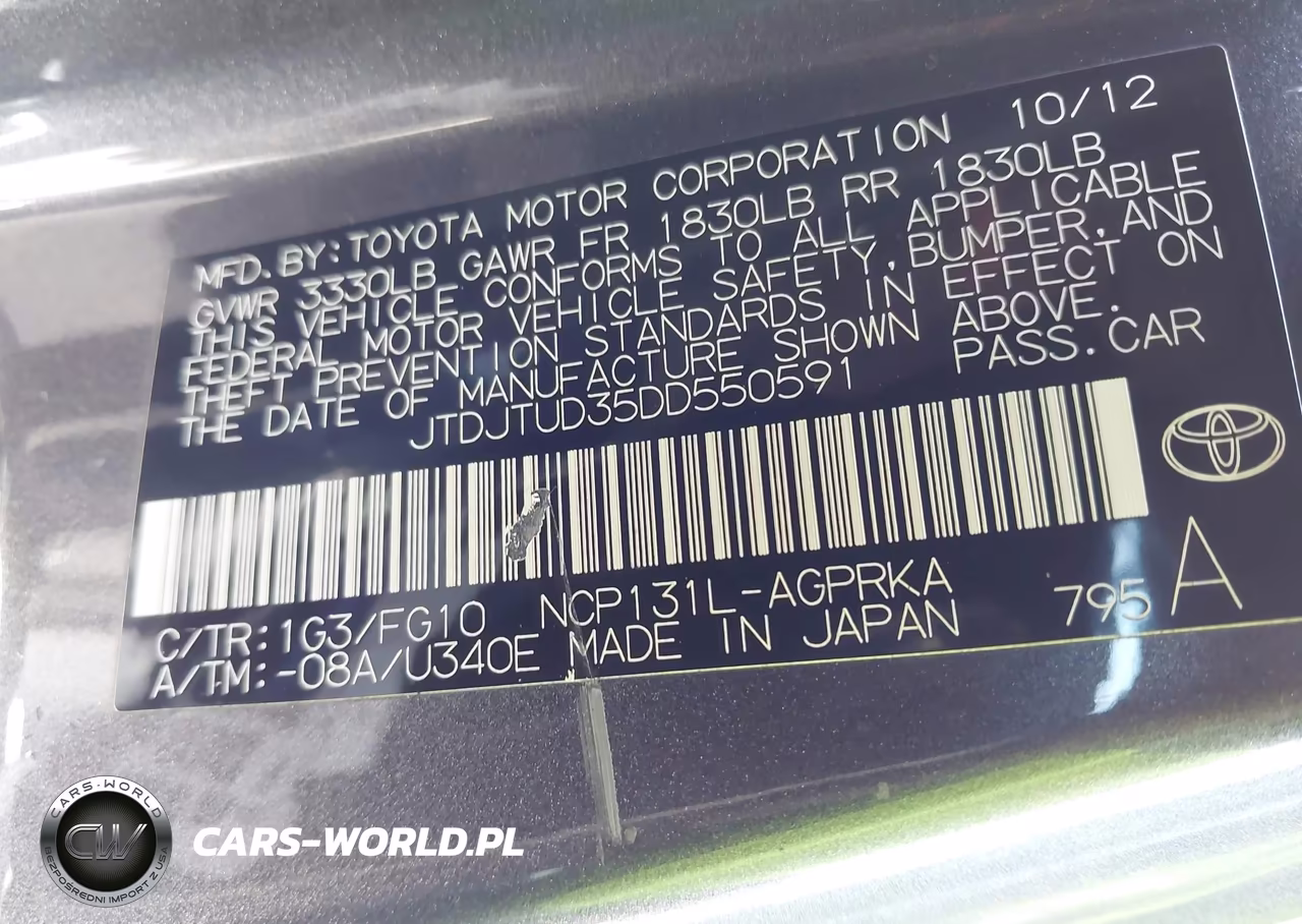 2013 Toyota Yaris L VIN:JTDJTUD35DD550591 - 9