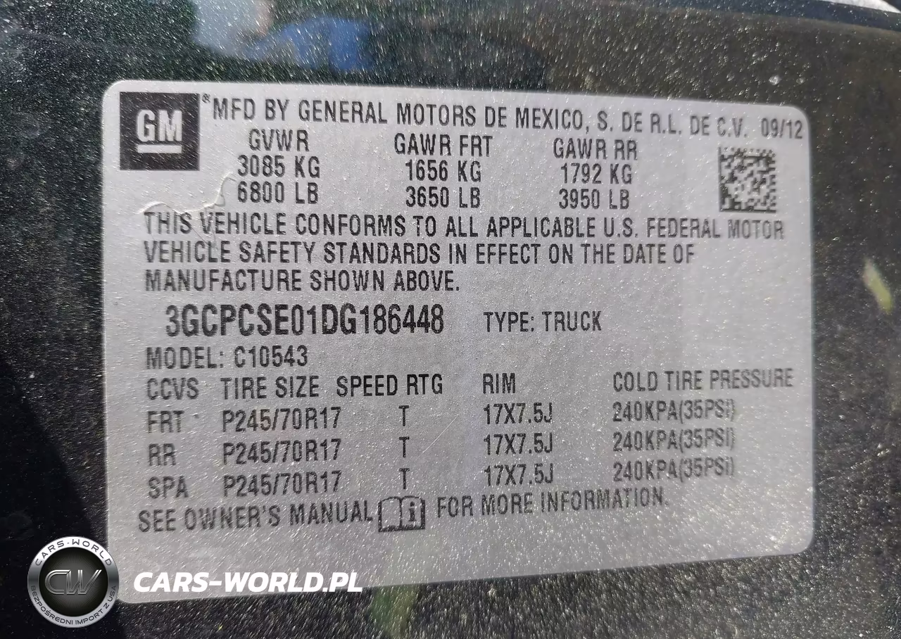 2013 Chevrolet Silverado 1500 Lt VIN:3GCPCSE01DG186448 - 9
