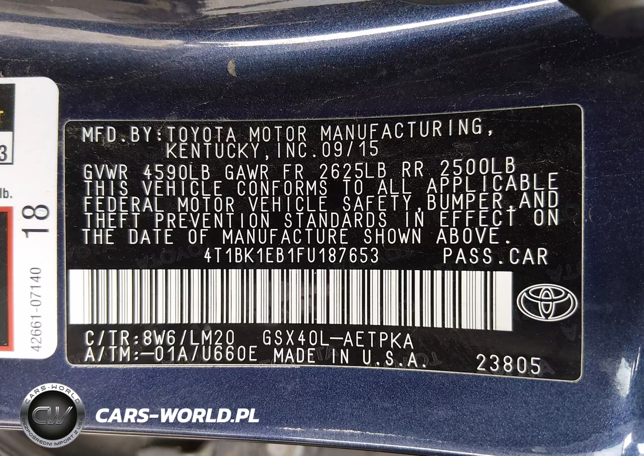 2015 Toyota Avalon Limited VIN:4T1BK1EB1FU187653 - 9