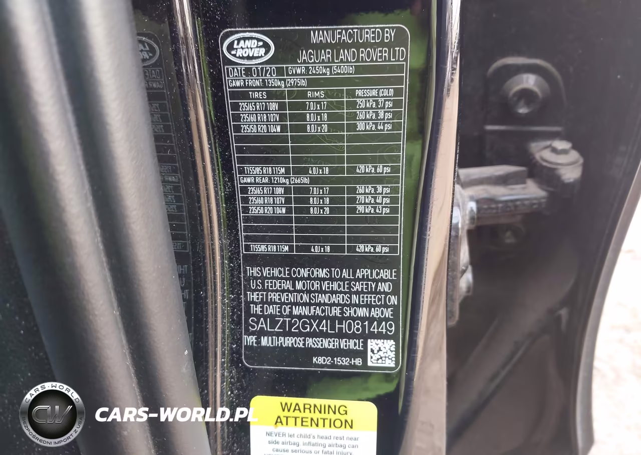 2020 Land Rover Range Rover Evoque R-Dynamic S VIN:SALZT2GX4LH081449 - 9