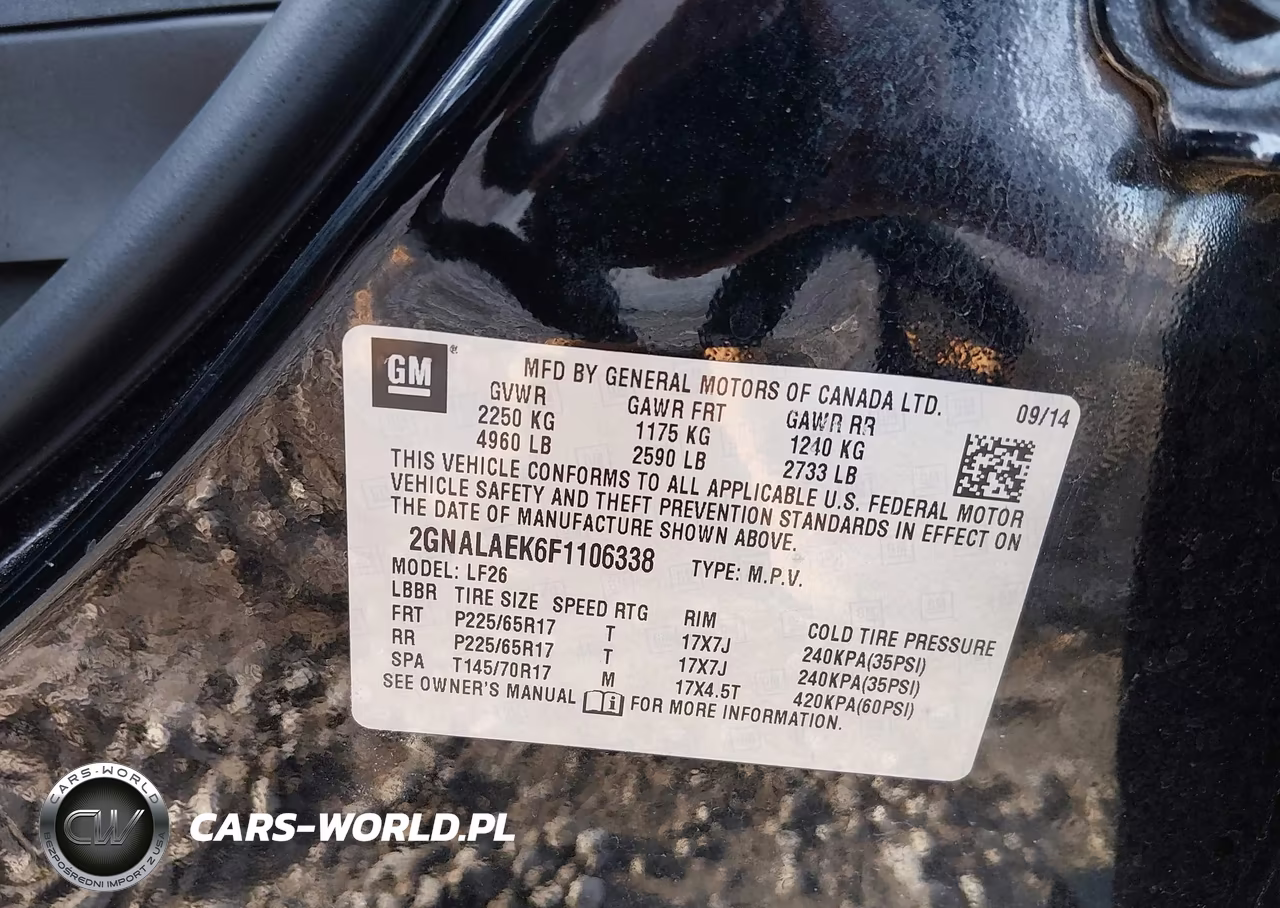 2015 Chevrolet Equinox Ls VIN:2GNALAEK6F1106338 - 9