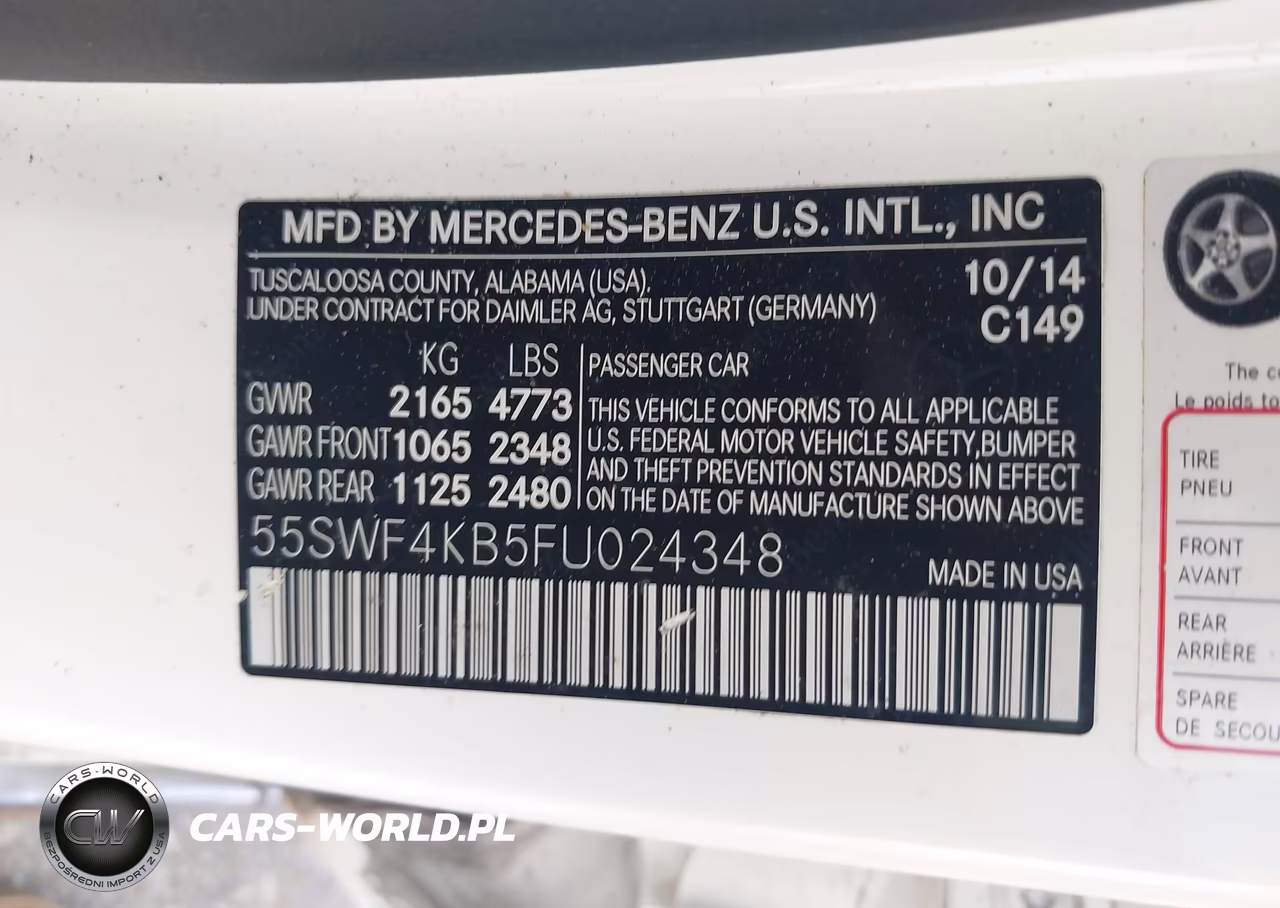 2015 Mercedes-Benz C 300 4Matic VIN:55SWF4KB5FU024348 - 9