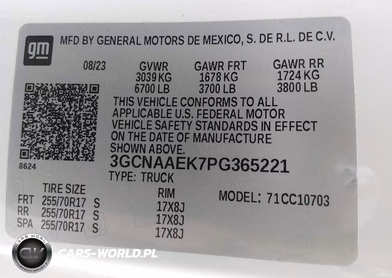 2023 Chevrolet Silverado 1500 2Wd Standard Bed Wt VIN:3GCNAAEK7PG365221 - 9
