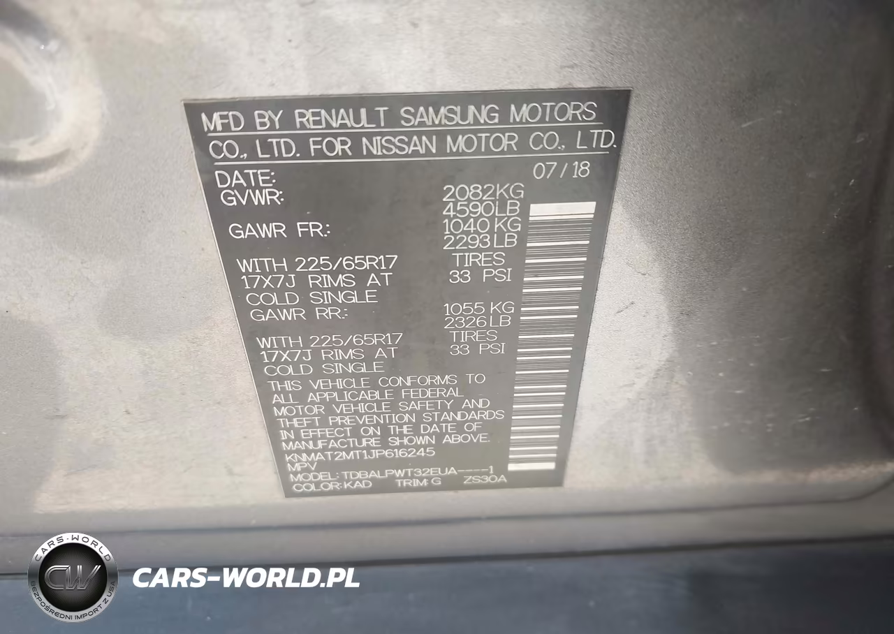 2018 Nissan Rogue S VIN:KNMAT2MT1JP616245 - 9