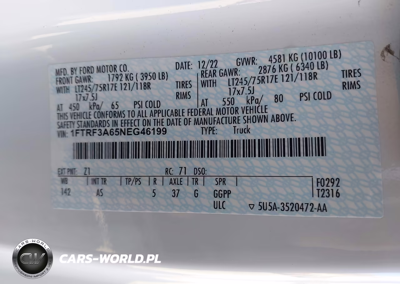 2022 Ford F-350 Xl VIN:1FTRF3A65NEG46199 - 8