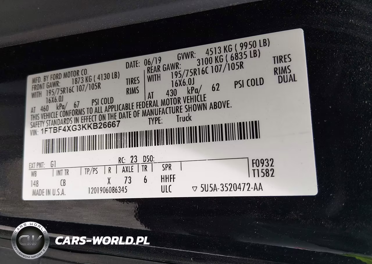 2019 Ford Transit-350 VIN:1FTBF4XG3KKB26667 - 9