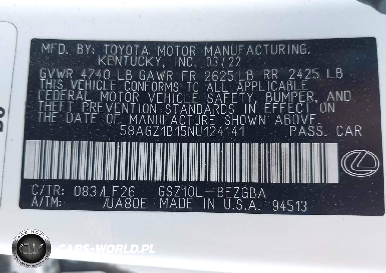 2022 Lexus Es 350 F Sport VIN:58AGZ1B15NU124141 - 9