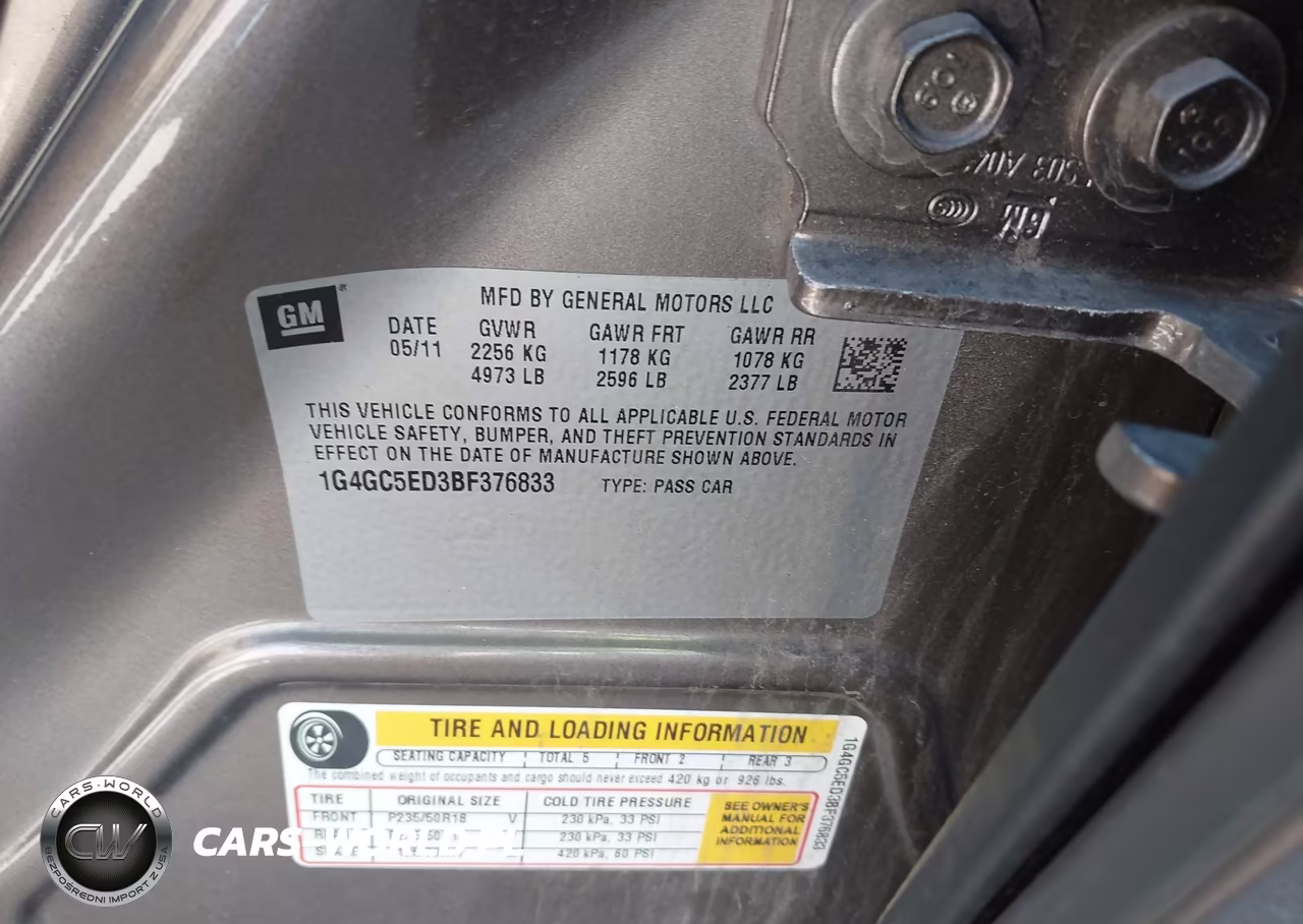 2011 Buick Lacrosse Cxl VIN:1G4GC5ED3BF376833 - 9