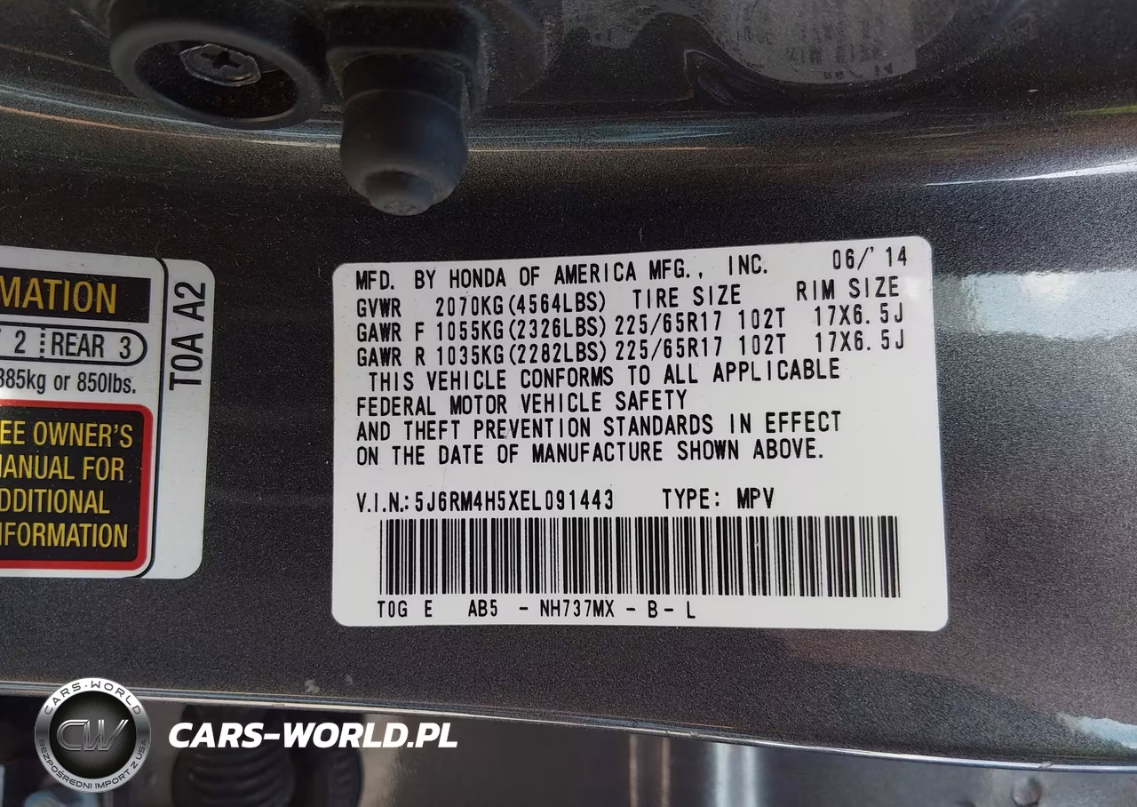 2014 Honda Cr-V Ex VIN:5J6RM4H5XEL091443 - 9