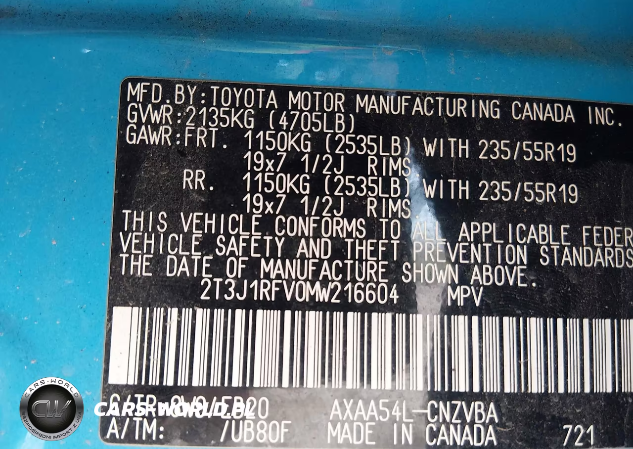 2021 Toyota Rav4 Adventure VIN:2T3J1RFV0MW216604 - 9