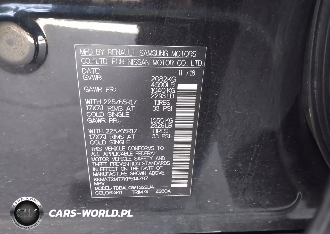 2019 Nissan Rogue Sv VIN:KNMAT2MT7KP514787 - 9