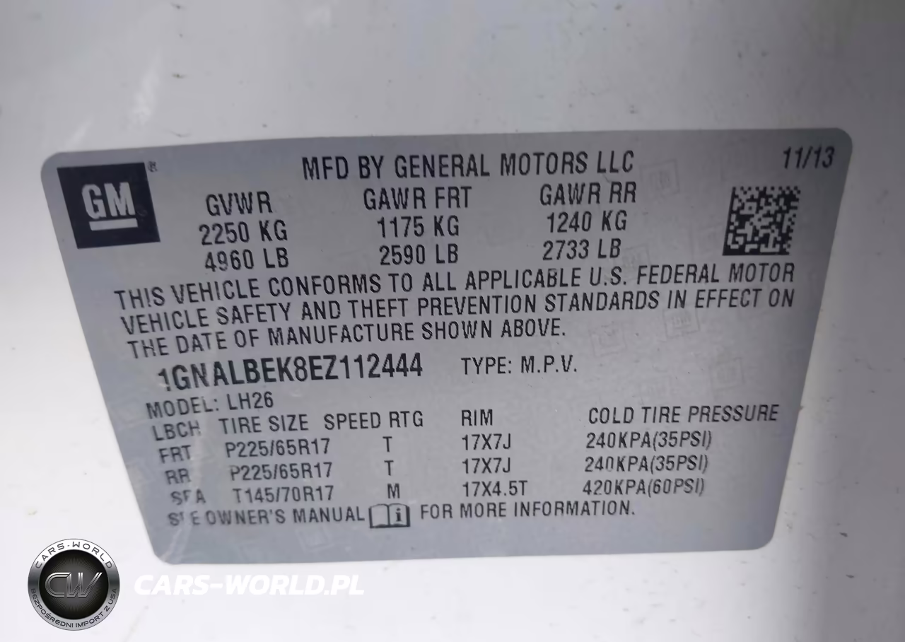 2014 Chevrolet Equinox 1Lt VIN:1GNALBEK8EZ112444 - 9