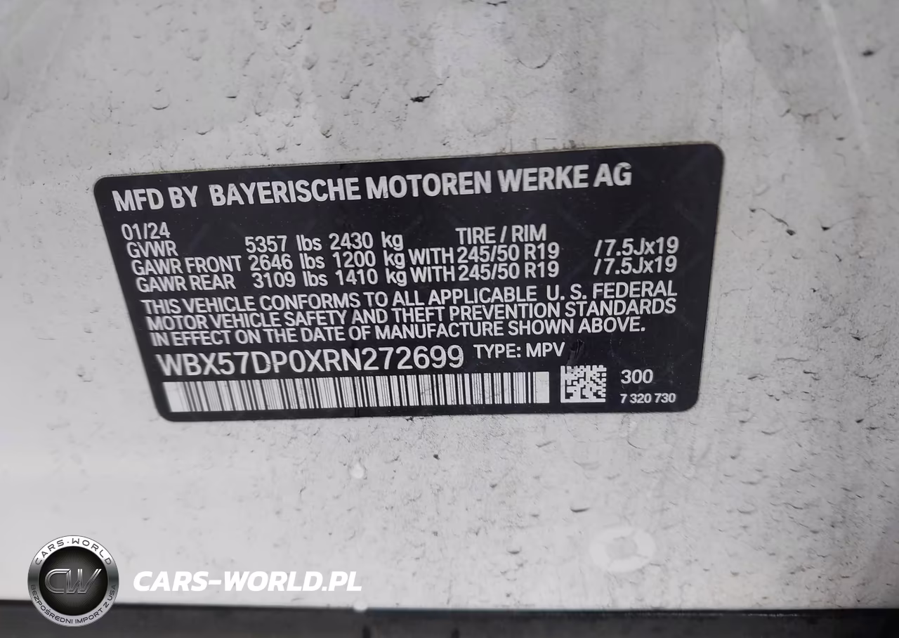 2024 BMW X3 xDrive30I VIN:WBX57DP0XRN272699 - 9