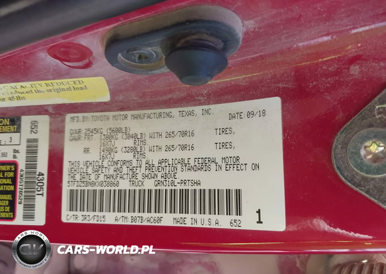 2019 Toyota Tacoma Trd Off Road VIN:5TFDZ5BN8KX038860 - 9