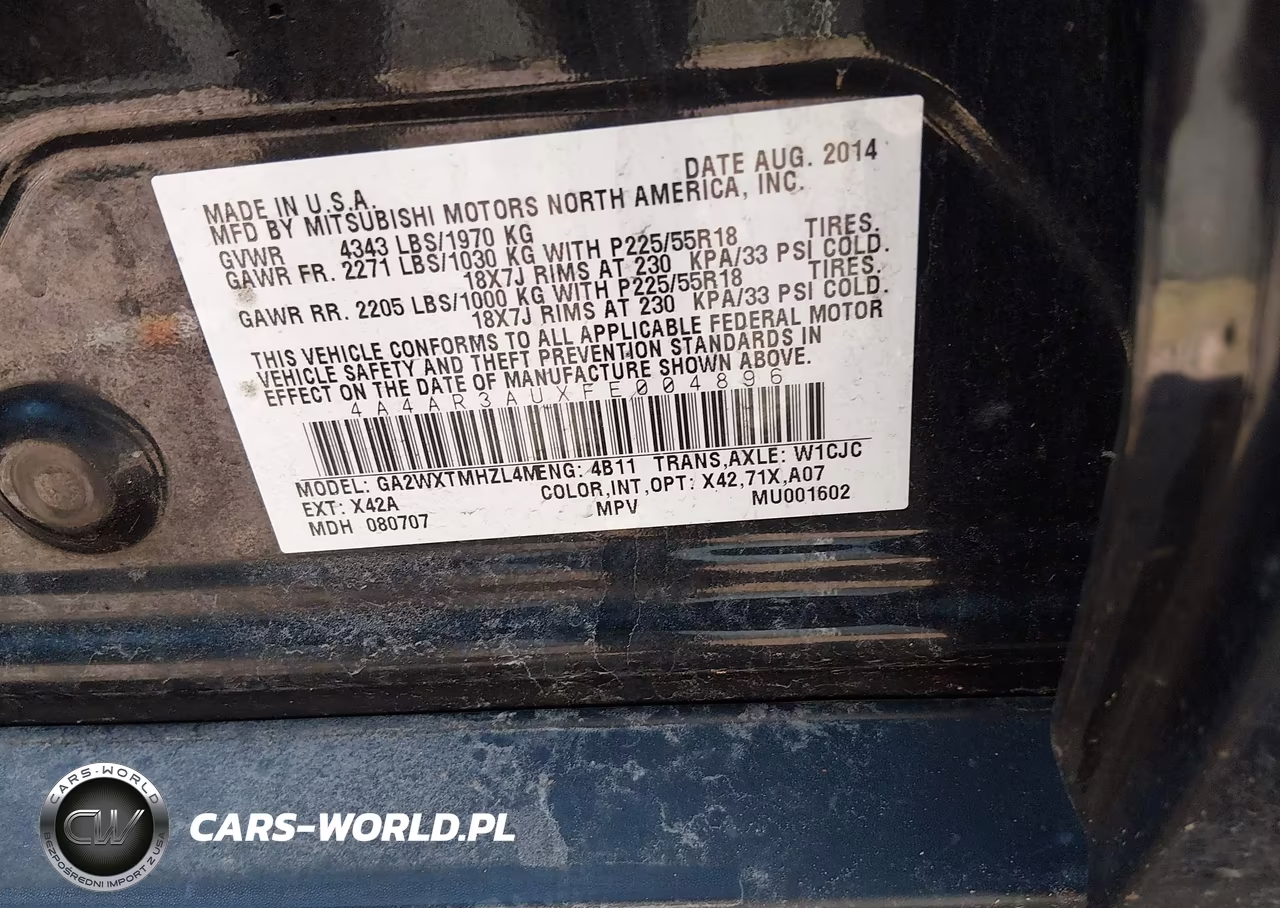 2015 Mitsubishi Outlander Sport Es VIN:4A4AR3AUXFE004896 - 9