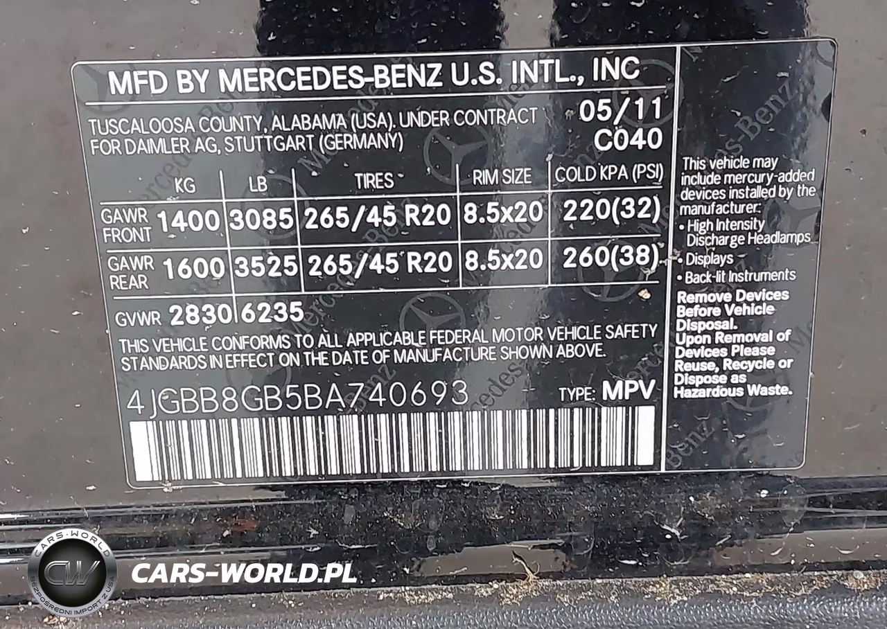 2011 Mercedes-Benz Ml 350 4Matic VIN:4JGBB8GB5BA740693 - 9