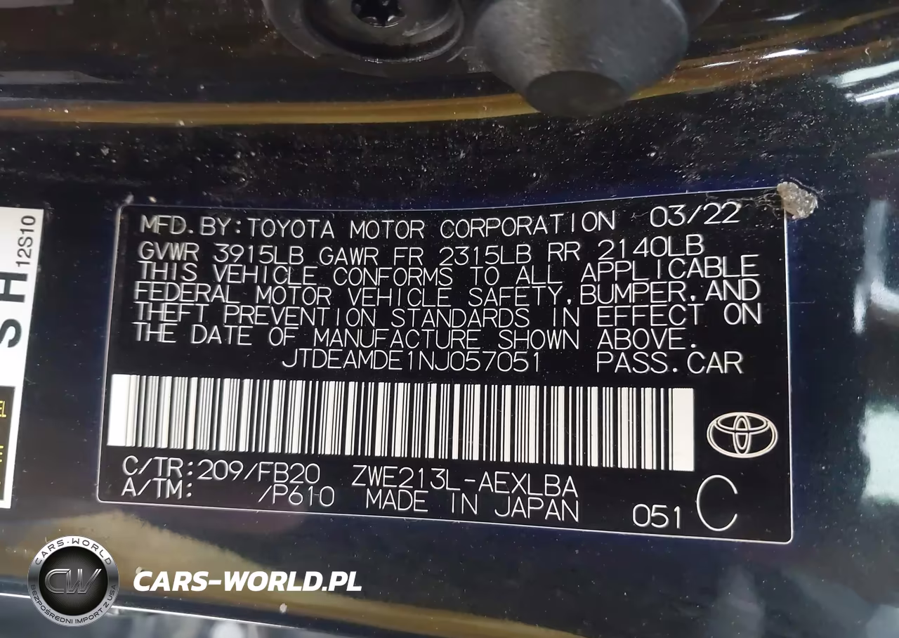 2022 Toyota Corolla Hybrid Le VIN:JTDEAMDE1NJ057051 - 9