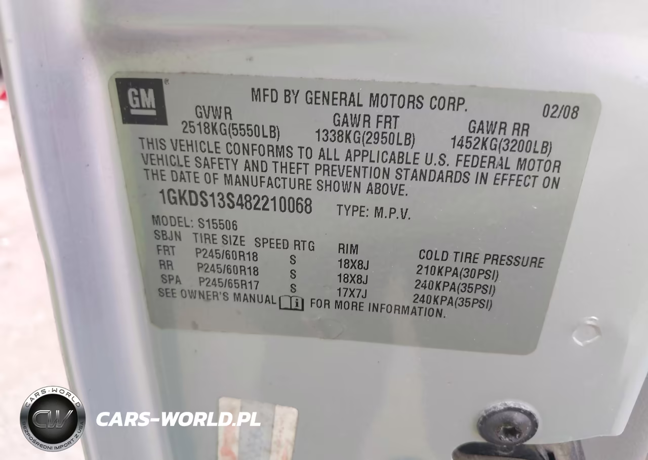 2008 GMC Envoy Slt VIN:1GKDS13S482210068 - 9