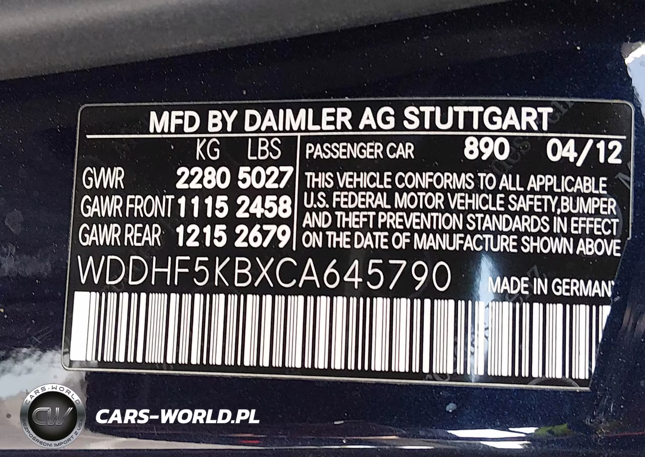 2012 Mercedes-Benz E 350 VIN:WDDHF5KBXCA645790 - 9
