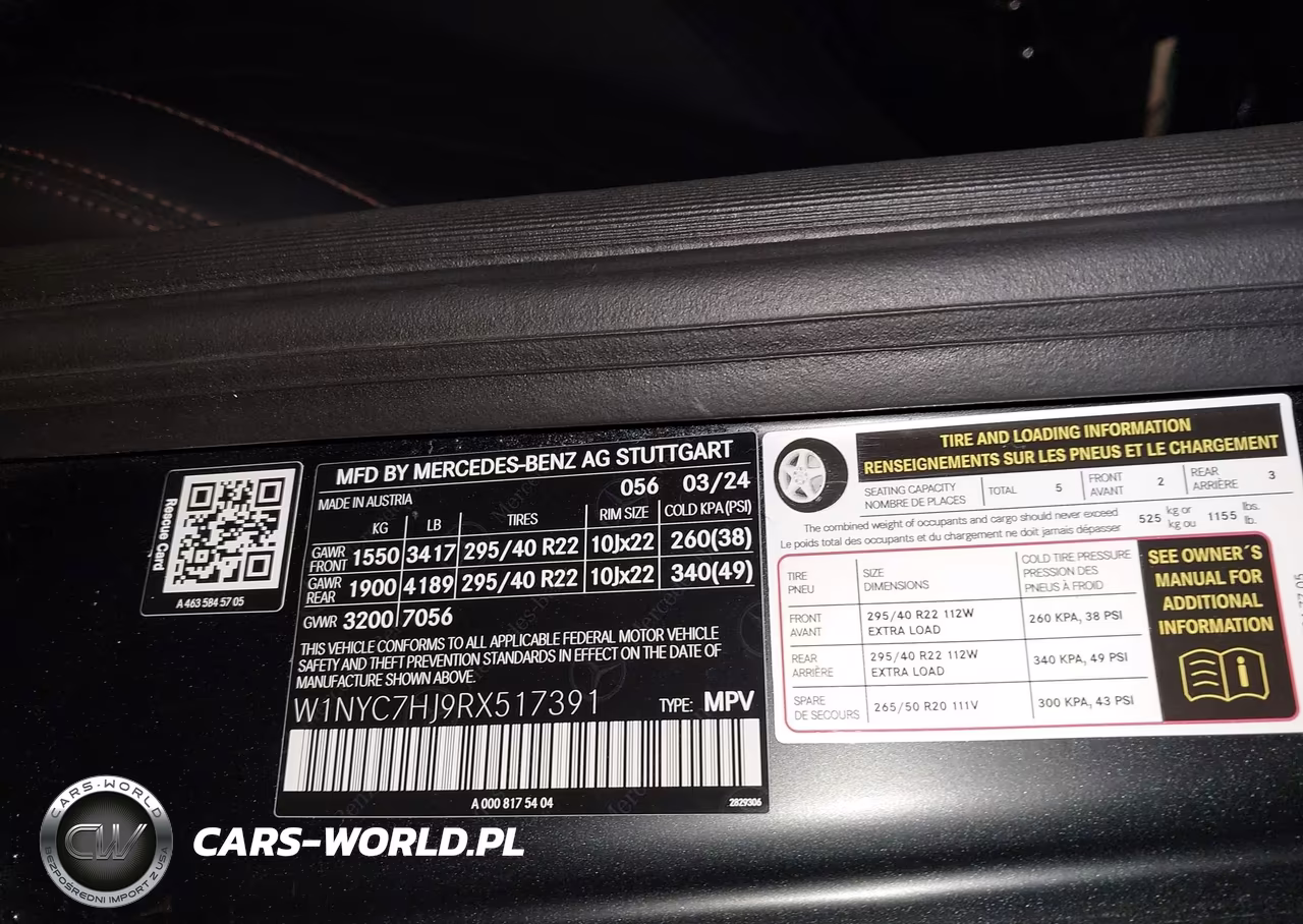 2024 Mercedes-Benz Amg G 63 4Matic VIN:W1NYC7HJ9RX517391 - 9