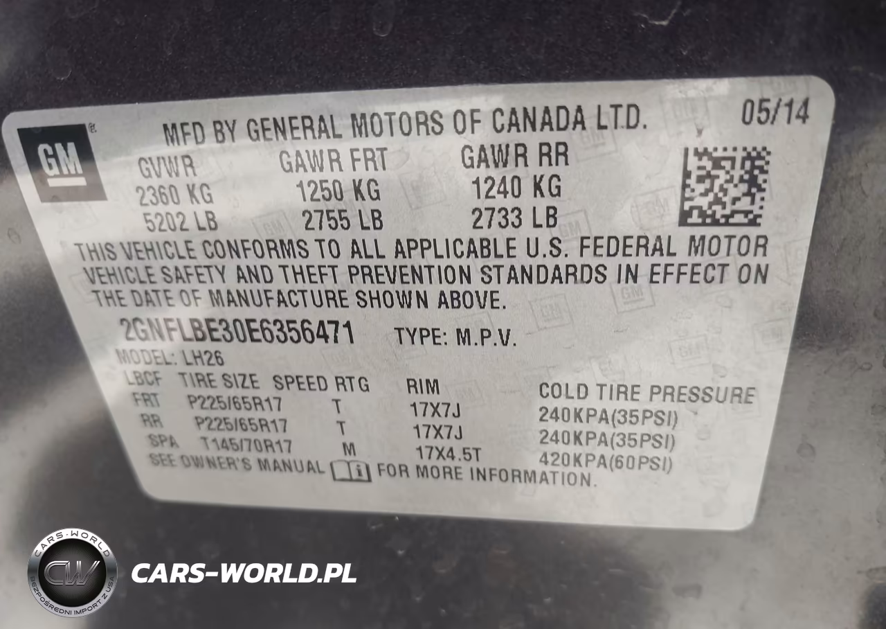 2014 Chevrolet Equinox 1Lt VIN:2GNFLBE30E6356471 - 9