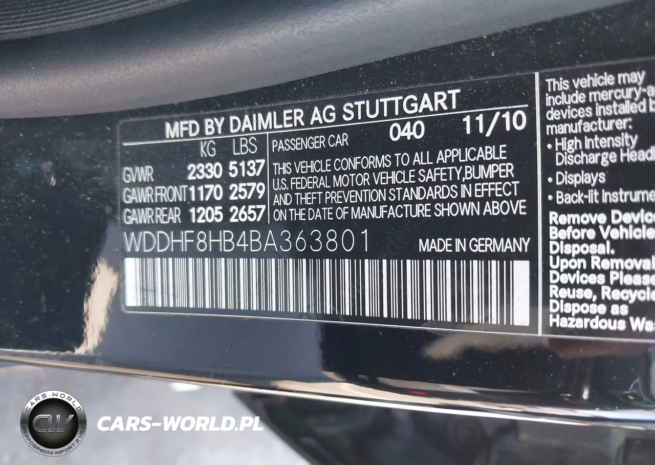 2011 Mercedes-Benz E 350 4Matic VIN:WDDHF8HB4BA363801 - 9
