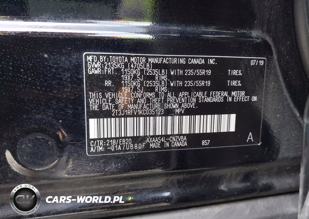 2019 Toyota Rav4 Adventure VIN:2T3J1RFV1KC035123 - 9