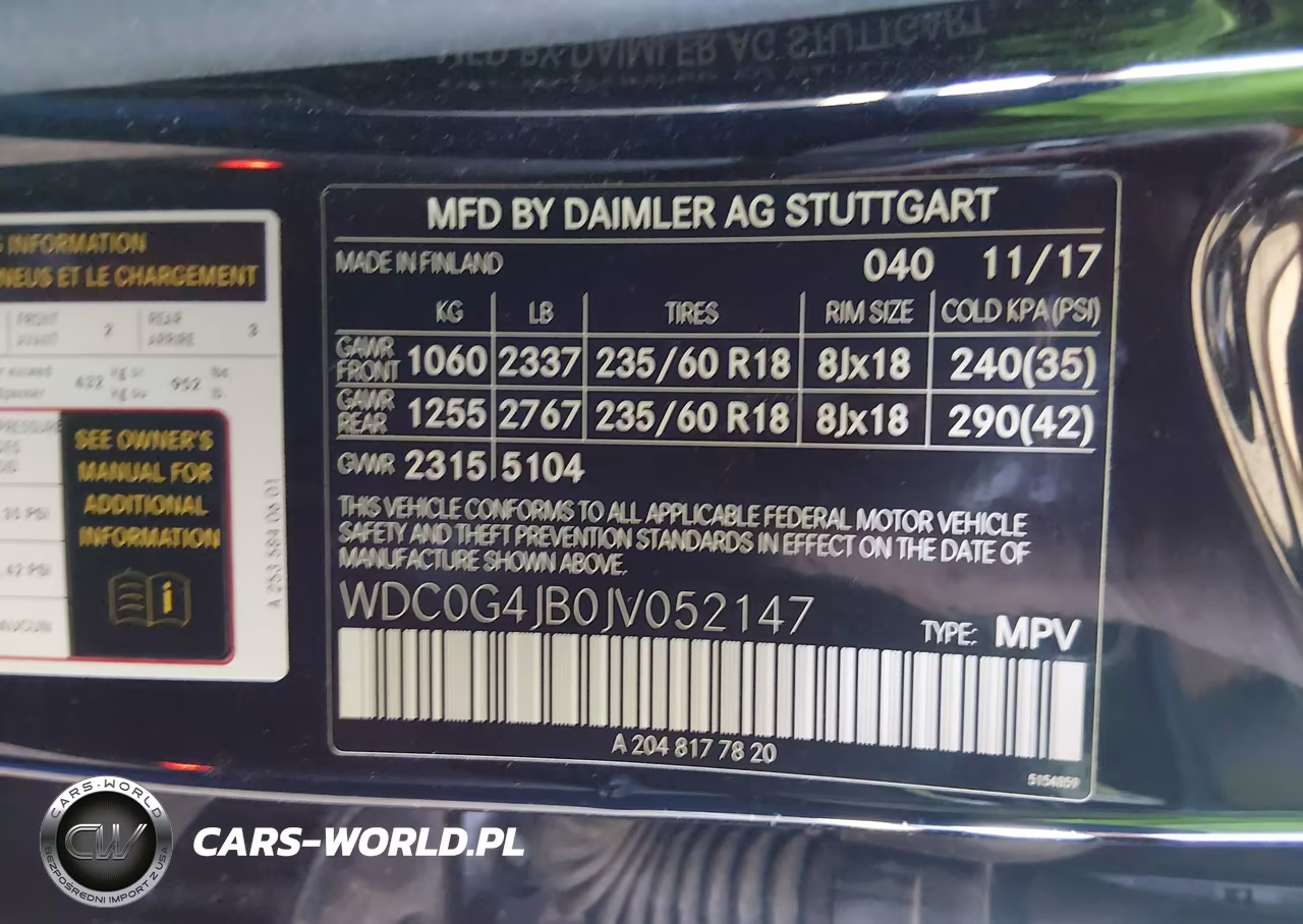 2018 Mercedes-Benz Glc 300 VIN:WDC0G4JB0JV052147 - 9