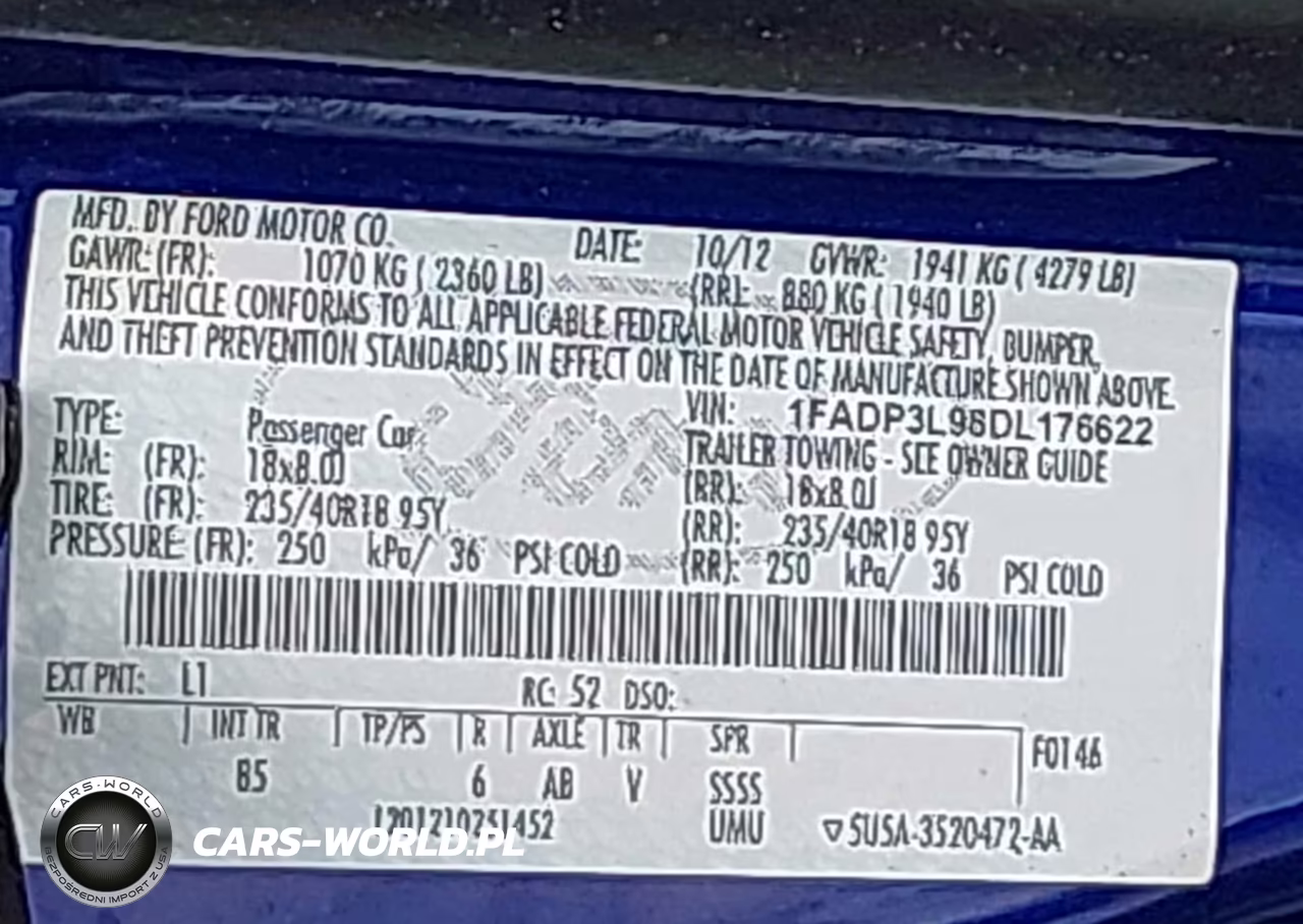 2013 Ford Focus St VIN:1FADP3L98DL176622 - 9