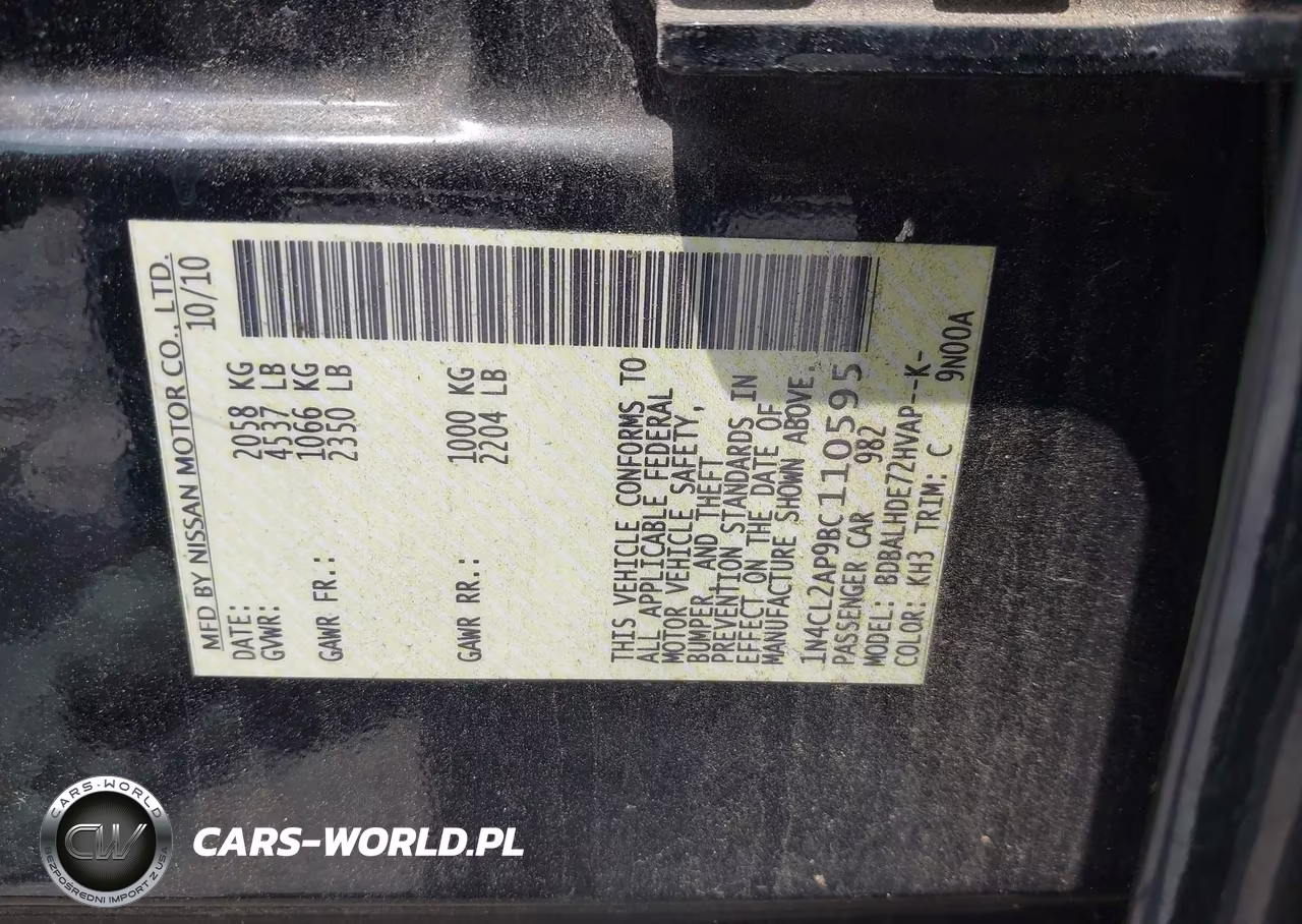 2011 Nissan Altima Hybrid VIN:1N4CL2AP9BC110595 - 9