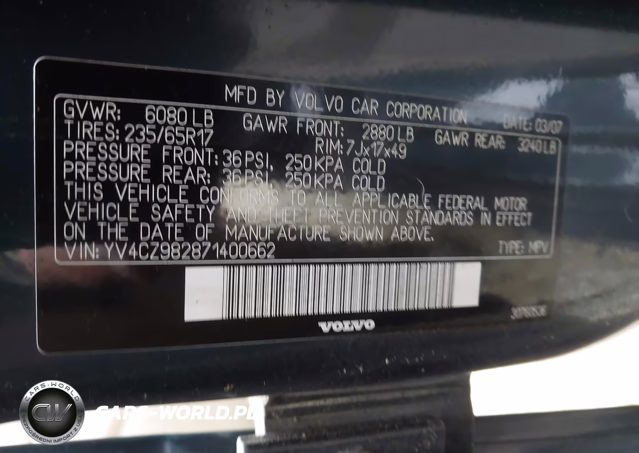 2007 Volvo Xc90 3.2 VIN:YV4CZ982871400662 - 9