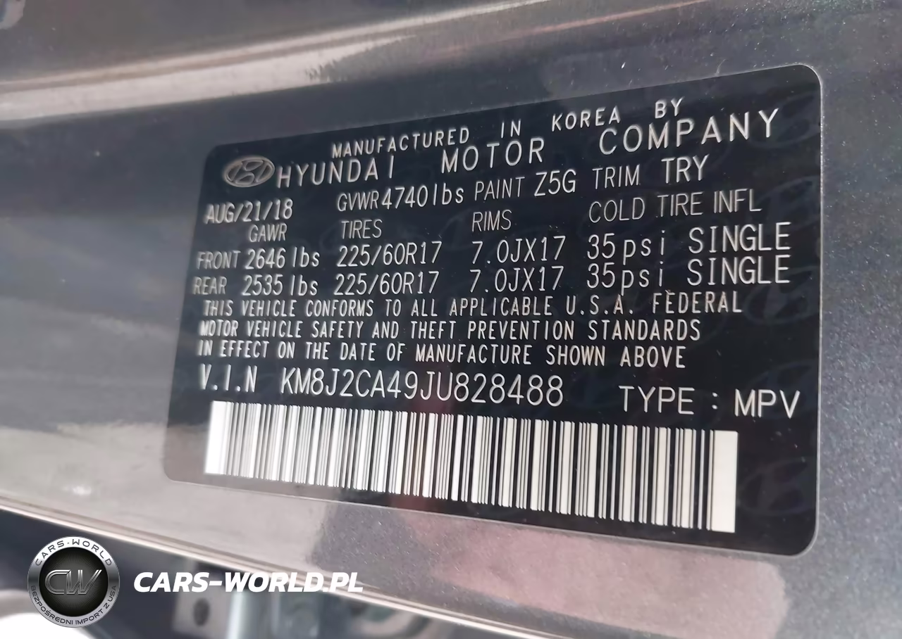 2018 Hyundai Tucson Se VIN:KM8J2CA49JU828488 - 9