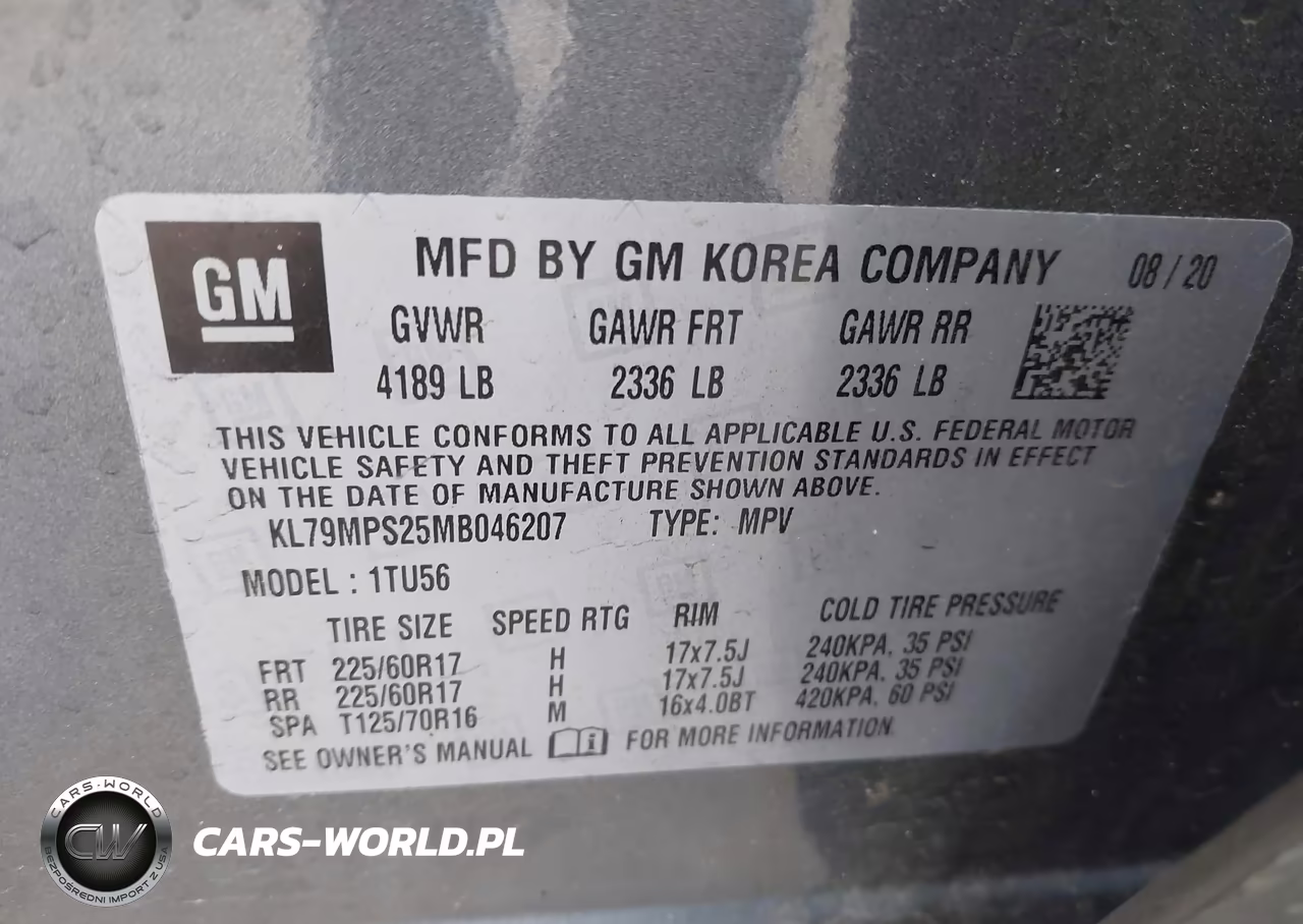 2021 Chevrolet Trailblazer Fwd Lt VIN:KL79MPS25MB046207 - 9