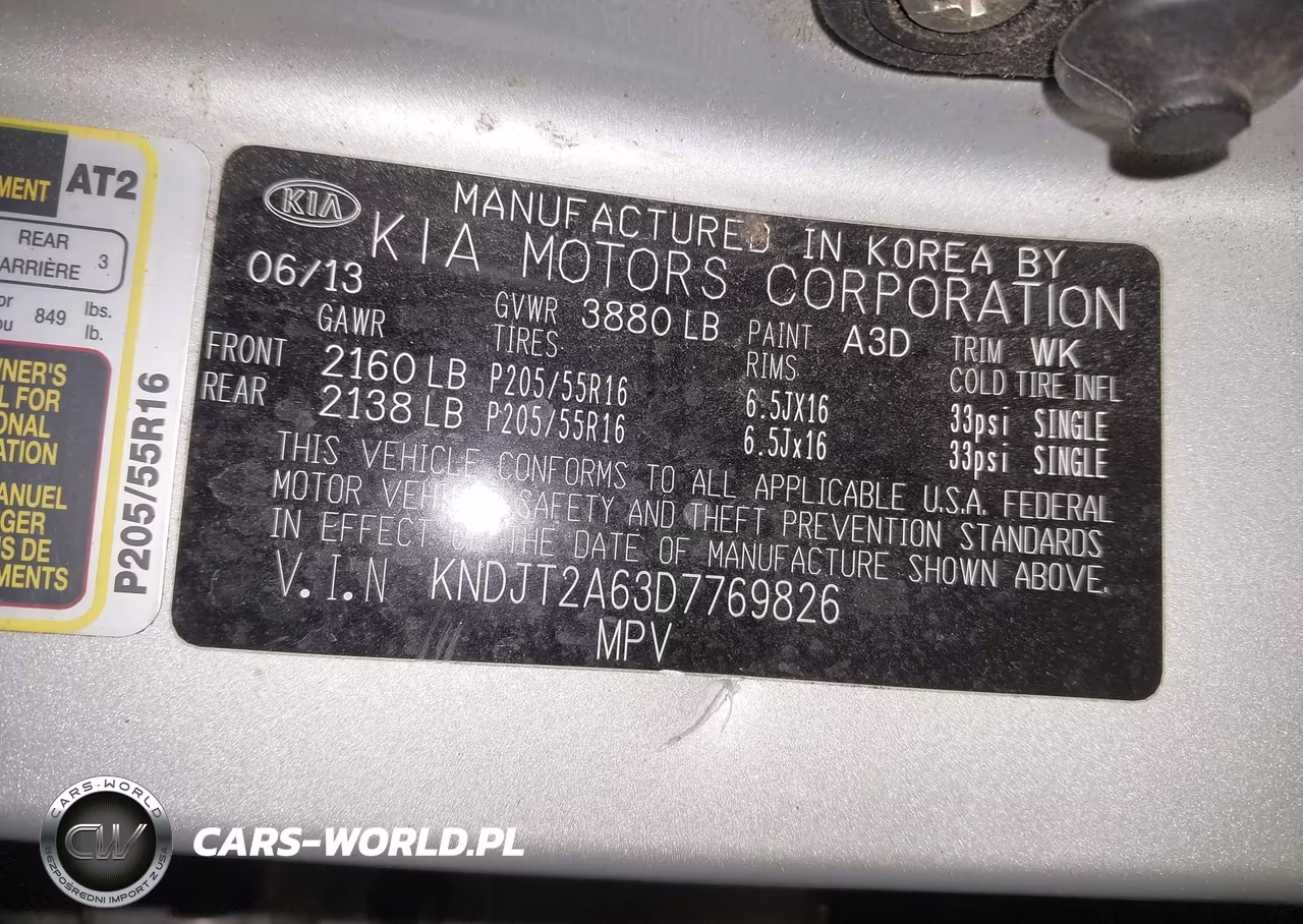 2013 Kia Soul + VIN:KNDJT2A63D7769826 - 9