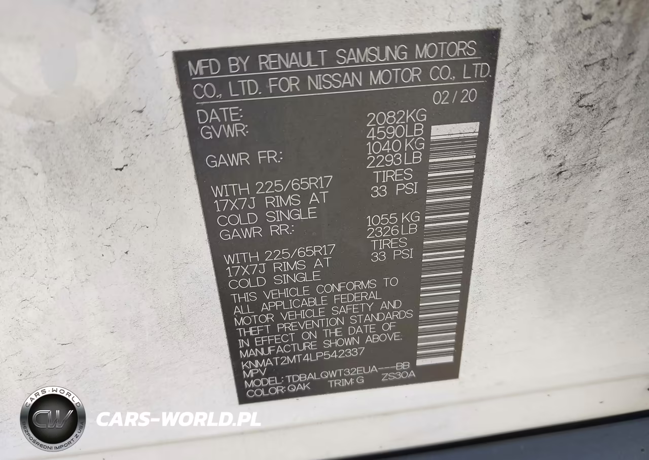 2020 Nissan Rogue Sv Fwd VIN:KNMAT2MT4LP542337 - 9