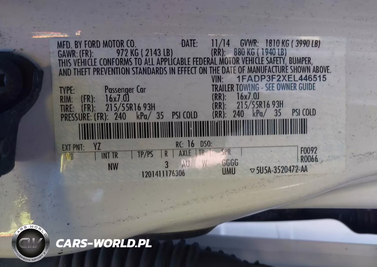 2014 Ford Focus Se VIN:1FADP3F2XEL446515 - 9