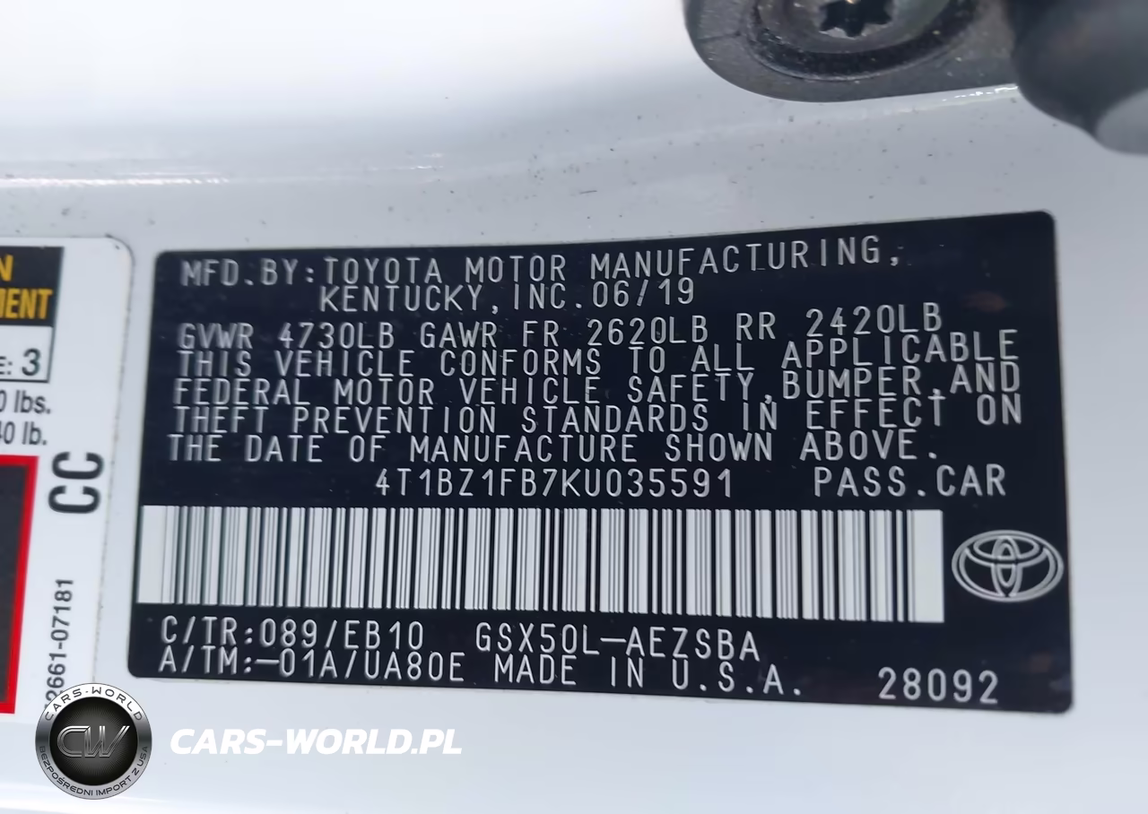 2019 Toyota Avalon Touring VIN:4T1BZ1FB7KU035591 - 9