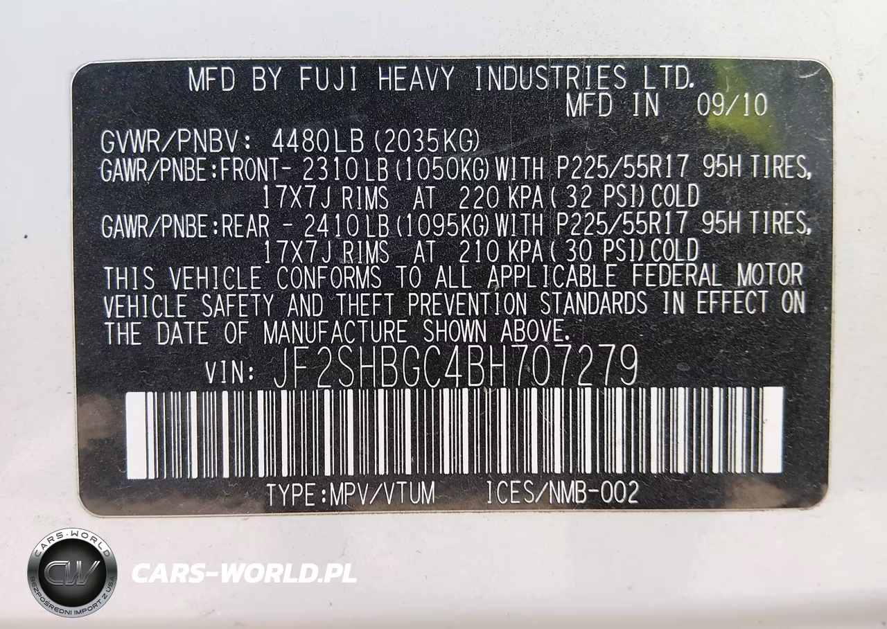 2011 Subaru Forester 2.5X Touring VIN:JF2SHBGC4BH707279 - 9