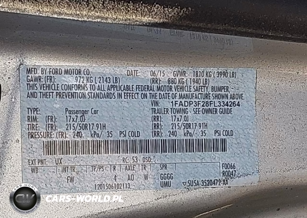 2015 Ford Focus Se VIN:1FADP3F28FL334264 - 9