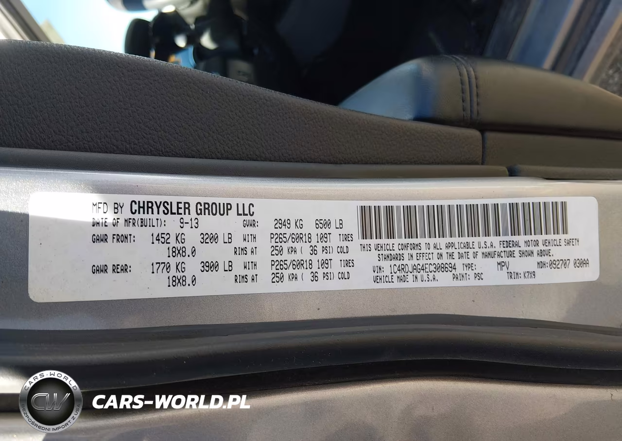 2014 Dodge Durango Sxt VIN:1C4RDJAG4EC308694 - 9