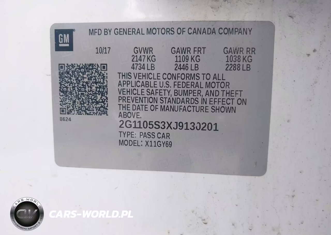 2018 Chevrolet Impala 1Lt VIN:2G1105S3XJ9130201 - 9