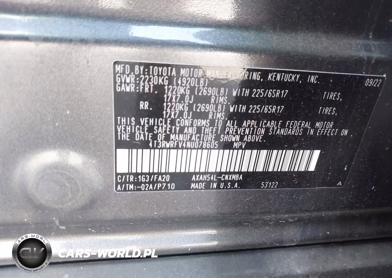 2022 Toyota Rav4 Hybrid Xle VIN:4T3RWRFV4NU078605 - 9