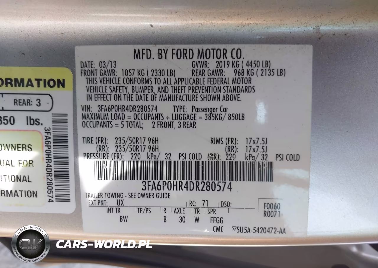 2013 Ford Fusion Se VIN:3FA6P0HR4DR280574 - 9