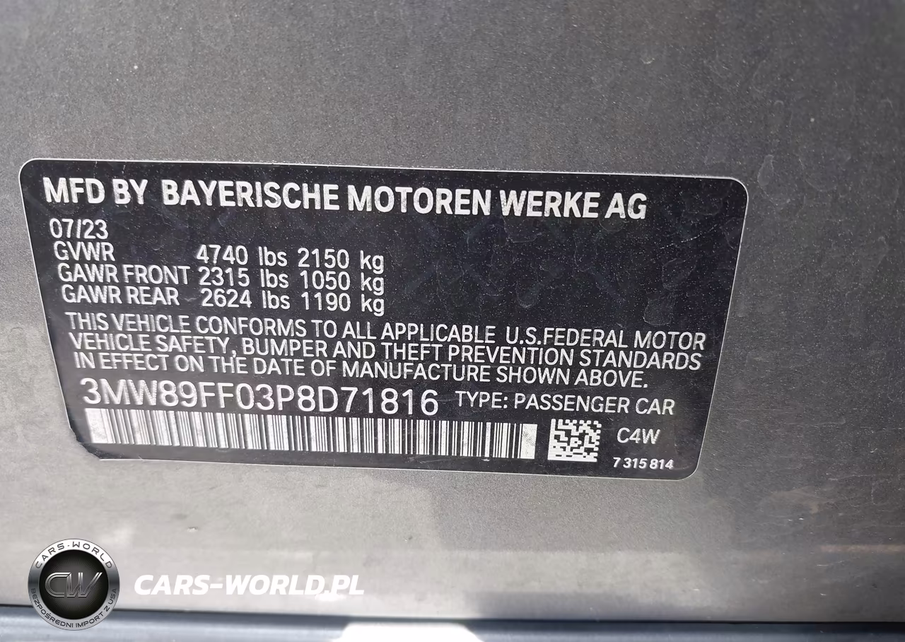 2023 BMW 330I xDrive VIN:3MW89FF03P8D71816 - 9