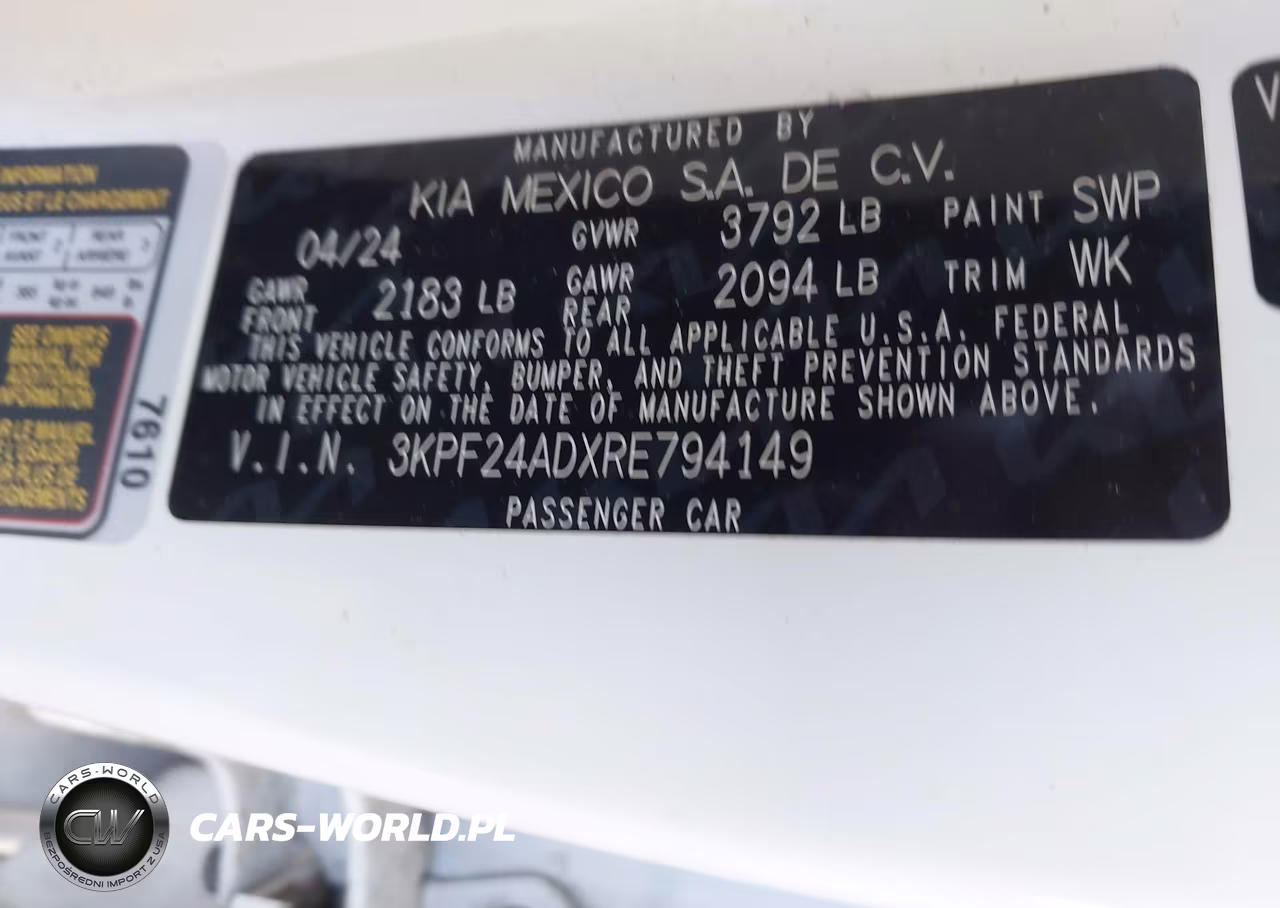 2024 Kia Forte Lxs VIN:3KPF24ADXRE794149 - 9